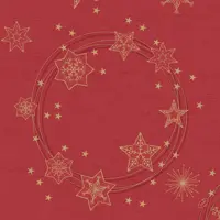 Duni dunilin servet star shine 40x40cm rood 12 stuks - afbeelding 2