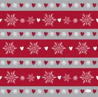 Duni dunilin servet winter flakes hearts 40x40cm grijs, rood 12 stuks kopen?
