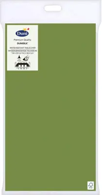 Duni dunisilk tafelkleed 138x220cm bladgroen 1 stuks - afbeelding 1