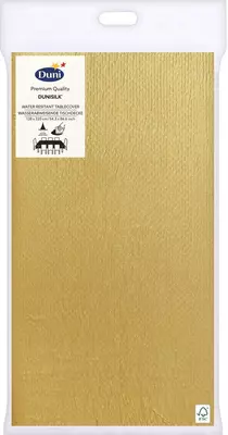 Duni dunisilk tafelkleed 138x220cm goud 1 stuks - afbeelding 1