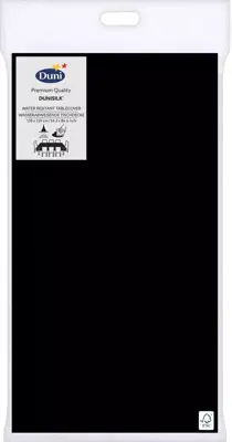 Duni dunisilk tafelkleed 138x220cm zwart 1 stuks