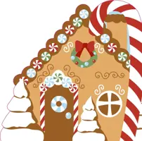 Duni dunisoft servet silhouette cookie house 33x33cm wit, bruin 12 stuks kopen?