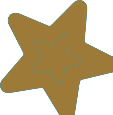 Duni dunisoft servet silhouette golden star decor 33x33cm wit, goud 12 stuks