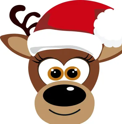 Duni dunisoft servet silhouette reindeer smile 33x33cm wit, bruin 12 stuks