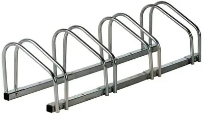 Dunlop Fietsenrek voor 4 Fietsen – Aluminium – Ruimtebesparend - Vloer of Wandmontage - afbeelding 1