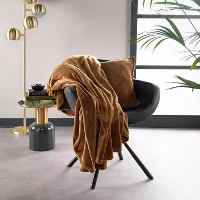 Dutch Decor plaid billy 150x200cm tobacco brown - afbeelding 3