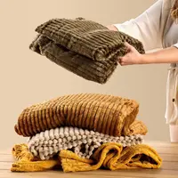 Dutch Decor plaid marthy 140x180cm military olive - afbeelding 3