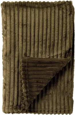 Dutch Decor plaid marthy 140x180cm military olive - afbeelding 1