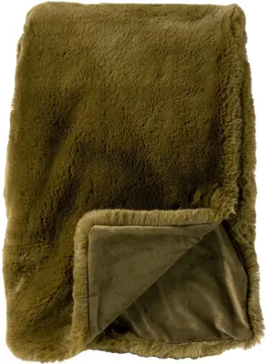 Dutch Decor plaid zinzi 140x180cm military olive - afbeelding 1