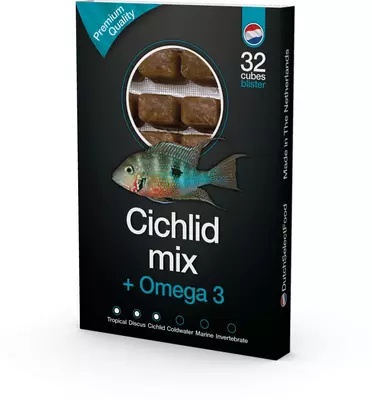 Dutch Select diepvries voer cichlid&omega3 100g