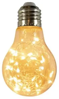 E27 Ledlamp met draadverlichting 25 lampjes peer - afbeelding 1