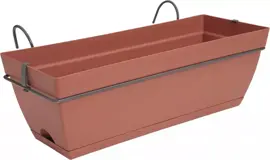 Easyday balkonbak smile curve set 50x18x27 cm rosewood - afbeelding 1