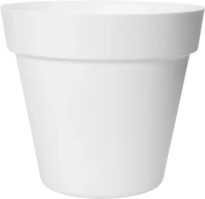 Easyday Bloempot Smile Recht – Ø24 cm x H22 cm – Wit - afbeelding 1