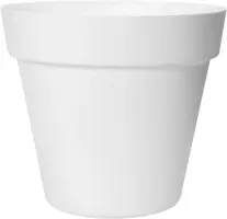 Easyday Bloempot Smile Recht – Ø24 cm x H22 cm – Wit - afbeelding 1