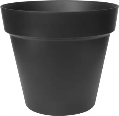 Easyday Bloempot Smile Recht – Ø39 cm x H34,7 cm – Zwart - afbeelding 1