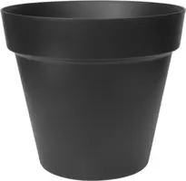 Easyday Bloempot Smile Recht – Ø39 cm x H34,7 cm – Zwart - afbeelding 1