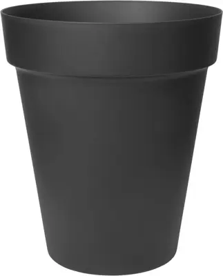 Easyday bloempot smile straight hoog 34x39,4 cm zwart - afbeelding 1