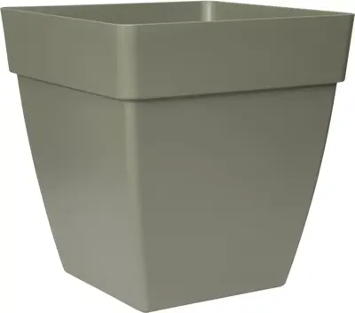 Easyday plantenbak smile curve square 29,6x29,6x31 cm olijfgroen - afbeelding 1
