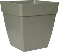 Easyday plantenbak smile curve square 29,6x29,6x31 cm olijfgroen - afbeelding 1