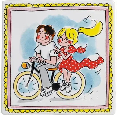 Eb: decor tile couple - afbeelding 1