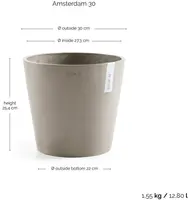 Ecopots Amsterdam Taupe Ø30 x H26,3 cm - afbeelding 3