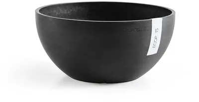 Ecopots Brussels Donkergrijs Ø25 x H12 cm - afbeelding 1