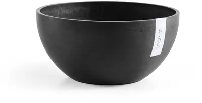 Ecopots Brussels Donkergrijs Ø25 x H12 cm - afbeelding 1