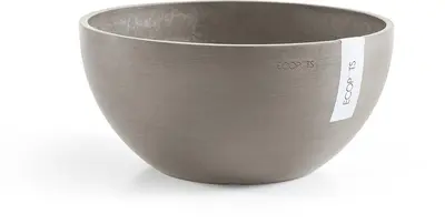 Ecopots Brussels Taupe Ø35 x H16,5 cm - afbeelding 1