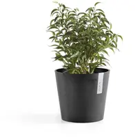 Ecopots kunststof bloempot amsterdam 17x14.7 cm donkergrijs     - afbeelding 2