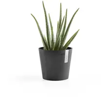 Ecopots kunststof bloempot amsterdam 17x14.7 cm donkergrijs     - afbeelding 5