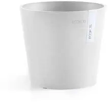 Ecopots kunststof bloempot amsterdam 17x14.7 cm puurwit     - afbeelding 1