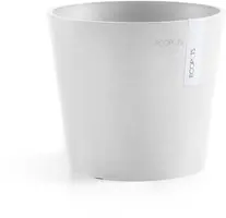 Ecopots kunststof bloempot amsterdam 17x14.7 cm puurwit     - afbeelding 4