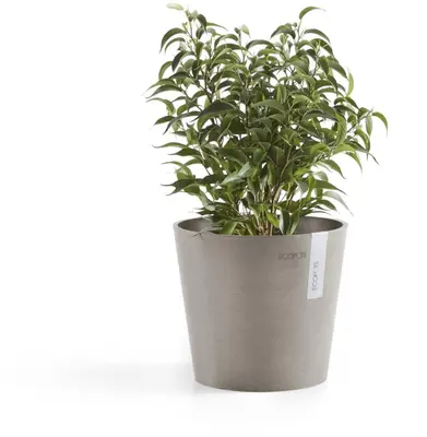 Ecopots kunststof bloempot amsterdam 17x14.7 cm taupe     - afbeelding 2