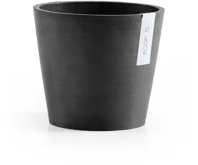 Ecopots kunststof bloempot amsterdam 20x17.7 cm donkergrijs     - afbeelding 1