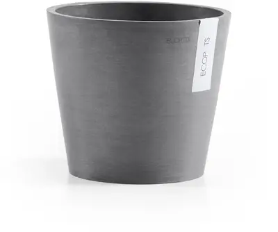 Ecopots kunststof bloempot amsterdam 20x17.7 cm grijs     - afbeelding 1