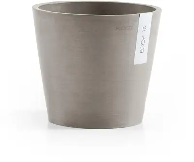 Ecopots kunststof bloempot amsterdam 20x17.7 cm taupe     - afbeelding 1