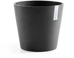 Ecopots kunststof bloempot amsterdam 25x22 cm donker grijs     - afbeelding 1