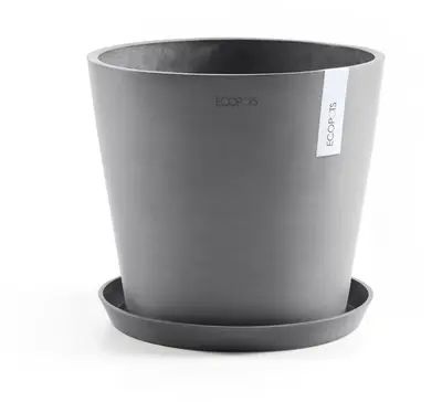 Ecopots kunststof bloempot amsterdam 25x22 cm grijs     - afbeelding 4
