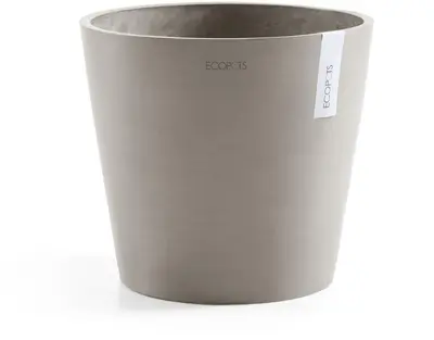 Ecopots kunststof bloempot amsterdam 25x22 cm taupe     - afbeelding 7