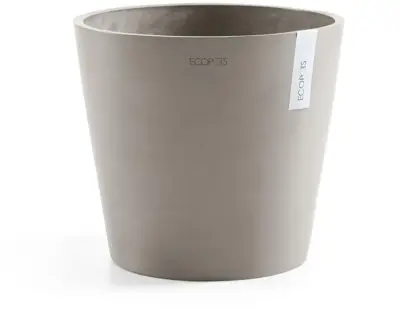 Ecopots kunststof bloempot amsterdam 25x22 cm taupe     - afbeelding 1