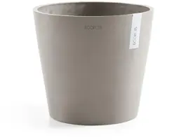 Ecopots kunststof bloempot amsterdam 25x22 cm taupe     - afbeelding 1