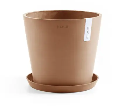 Ecopots kunststof bloempot amsterdam 25x22 cm terracotta     - afbeelding 5