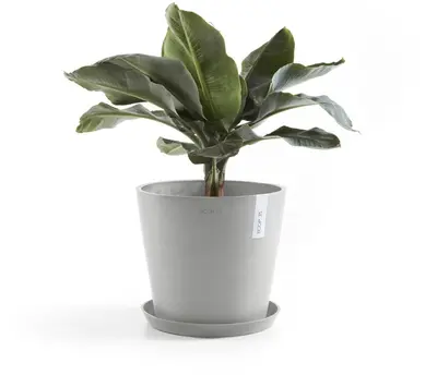 Ecopots kunststof bloempot amsterdam 25x22 cm witgrijs     - afbeelding 5