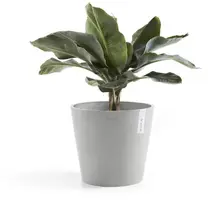 Ecopots kunststof bloempot amsterdam 25x22 cm witgrijs     - afbeelding 2