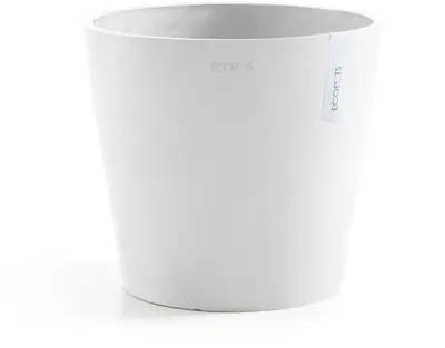 Ecopots kunststof bloempot amsterdam 30x26.3 cm puurwit     - afbeelding 6