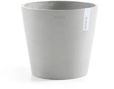 Ecopots kunststof bloempot amsterdam 30x26.3 cm witgrijs     - afbeelding 1