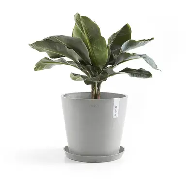 Ecopots kunststof bloempot amsterdam 40x35 cm witgrijs     - afbeelding 4