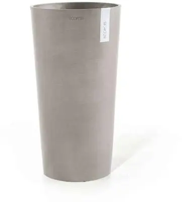 Ecopots kunststof bloempot amsterdam hoog 41.5x76.8 cm taupe     - afbeelding 1