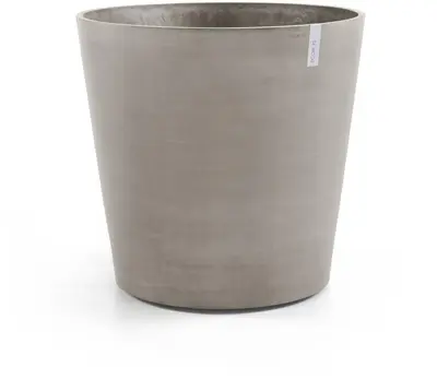 Ecopots kunststof bloempot amsterdam met wielen 100.2x88.7 cm taupe     - afbeelding 3