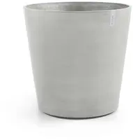 Ecopots kunststof bloempot amsterdam met wielen 100.2x88.7 cm witgrijs     - afbeelding 1